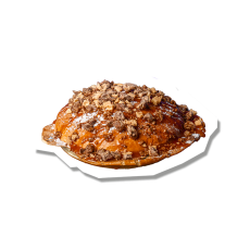 OVNI Kit Kat et caramel. Composé de sucre glace, bun brioché, glace sunday, Kit Kat